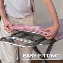 Vileda Diamond - Funda para tabla de planchar revestimiento de titanio resistente al calor tamaño universal para superficies de planchado de 30 a 45 cm de largo 110-130 cm de ancho apto para - Rosa - Ver 4