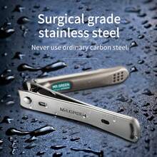 Cortauñas de acero inoxidable con cuchilla curva, cortaúñas, tijeras, herramientas de manicura, recortador con limas de uñas - MR-1114 - Ver 7