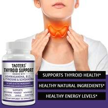 Thyroid Health Supplement With Ashwagandha, L-Tyrosine, Schisandra, And Multiminerals - Support Thyroid & Energy Health - 120 Capsules - 1 chai - Xem 6