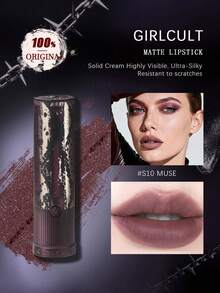 GIRLCULT Jianghu Series Romantic Lipstick, Velvety Matte Texture, High Color Payoff, Creamy Smooth Formula, Comfortable & Long-Lasting, Creates Eye-Catching Lip Makeup, Chinese Style Makeup - S10 Muse - Xem 1