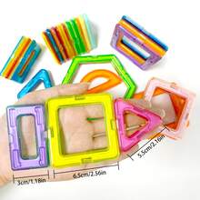 Large Magnetic Building Blocks - STEM Toys Construction Set, Includes DIY Magnets, Educational Magnets, Random Colors, Birthday Gift