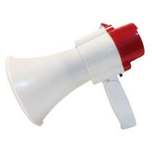 Megáfono Plegable Blanco Super Sonoro - Grabación, Batería Larga, Carga USB, Ideal para Puesto Callejero y Anuncios