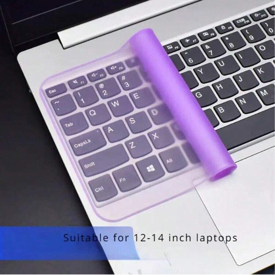 1 pieza 31 * 13,1 cm / 12,2 * 5,16 pulgadas Cubierta de teclado de portátil de silicona, protector de teclado impermeable y a prueba de polvo, funda protectora de dibujos animados universal - Multicolor - Ver 1