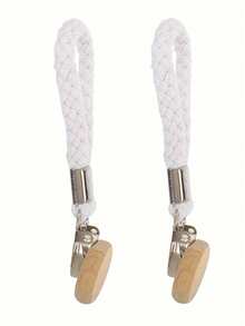 2 piezas Pinzas para toallas de acero inoxidable, ganchos colgantes de baño multifunción con cuerda, adecuados para toallas y toallas de mano, accesorios de almacenamiento de baño para el hogar, sin necesidad de electricidad - Multicolor - Ver 10