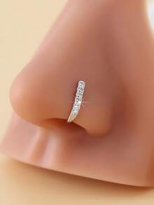 2pcs U-Shaped Nose Clip, Bohemian Style New No Piercing Nose Ring Fake Nose Clip, Suitable For Daily Wear, Women Jewelry - Multicolor - View 7