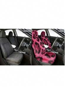Rose Red Warm And Stylish Printed Car Seat Covers - Perfect Gift For Girlfriend, Wife, Or Mother - Personalized Decorative Universal Fit Car Front Seat Protectors - Soft And Warm Seat Covers - 彩色 - 查看 4