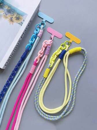 Cadeau du Nouvel An pour 2026 : Lanière de téléphone portable, Lanière de téléphone portable de la Saint-Valentin, peut être portée en bandoulière avec des chaînes de couleur contrastée personnalisées, sangles tressées double épissure, sacs à chaîne de couleur dopamine, sangles d'épaule, coques de téléphone, lanyards anti-perte, sangles d'épaule pour le cyclisme en extérieur.