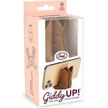 XISH Fred Giddy UP - Soporte para teléfono Original Color café Accesorio técnico para Botas Vaqueras se Adapta a la mayoría de teléfonos Inteligentes móviles Silicona Antideslizante Detalles - Marrn - Ver 5
