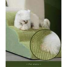 3-Step High Density Foam Non-Slip Pet Stairs - Suitable For Small Dogs And Cats To Access Bed And Sofa, Removable Cover - Multicolor - View 9