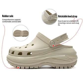 Crocs 经典轻便木屐凉鞋，休闲套脚鞋，适合日常、户外、旅行穿着，简约便携，透气孔设计，款式编号：207988-2Y2