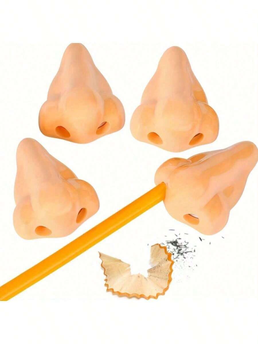 1pc Funny Nose Shaped Pencil Sharpener, Suitable For Children - Learning Supplies, Fun Gifts And Birthday Presents, Suitable For Both Men And Women, Ideal For Teacher Pencil Rewards, Christmas Gifts And Back-To-School Gifts. - Multi Color Random - View 1