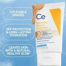 Protector solar con color Cera Ve con FPS 30 | Protector solar mineral hidratante con óxido de zinc y dióxido de titanio | Tinte translúcido para una luminosidad saludable | 50 ml - color - Ver 5