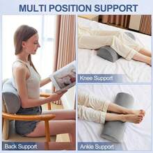 1pc 6.69*17.72*3.35inch Semi-Circular Ergonomic Leg Pillow Cushion, Washable Cover, Suitable For Legs, Knees, Lower Back And Head, Lumbar Support Pillow, Memory Foam Leg Pillow, Side Sleeper Pillow, Leg Elevation Pillow, Crescent Shape Leg Lift Pillow, Knee, Waist Support, Ankle Rest And Foot Comfort, Multi-Functional Footrest Pillow Memory Foam Footrest Pad Removable Foot Pillow Care Pad Multi-Functional Pillow - Multicolor - View 5