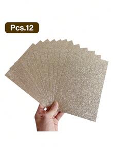 12pcs Baby Shower Glitter Photo Frame Decorations - Glitter Photo Frame Hanging Decor, Suitable For Newborn Party, Gender Reveal Party, 1st Birthday Party Background Decoration - Multicolor - View 9