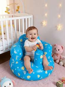Multifunctional Inflatable Baby Learning Chair, Suitable For Infants 3 Months And Above, Summer Inflatable Seat, Allows Baby To Sit And Stand, Inflatable Baby Floor Seat, Baby Back Support Sofa - Multicolor - View 1