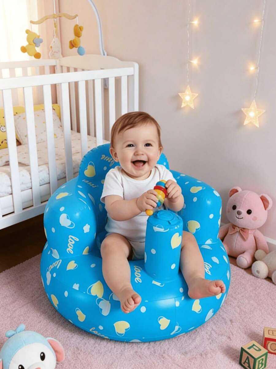 Multifunctional Inflatable Baby Learning Chair, Suitable For Infants 3 Months And Above, Summer Inflatable Seat, Allows Baby To Sit And Stand, Inflatable Baby Floor Seat, Baby Back Support Sofa - Multicolor - View 1