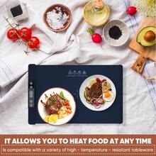 便携式食物保温垫，电动伸缩保温托盘，实时温度显示，5档温度调节，多功能食物保温器，适用于派对、自助餐、聚会等场合，食物加热垫，食物保温垫 - 查看 4