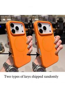 适用于 16 Pro Max 的液态硅胶磁吸保护壳 - 橘色 - 查看 7