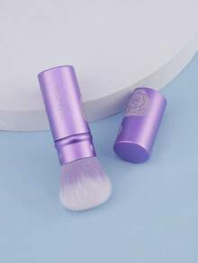 1pc Retractable Kabuki Makeup Brush, Suitable For All Facial Makeup And Liquid Foundation, Foundation Cream, And Powder, With Aluminum Handle - Multicolor - View 8