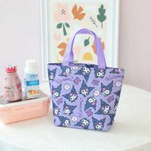 1pc Cute Cartoon Ugly Fish Waterproof Handbag Tote Bag, Student Lunch Box Bag - Multicolor - View 14
