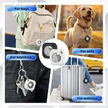 4 PCS Smart Tracker Compatible con Apple Find My (sólo iOS), con 4 Fundas Protectoras Incluidas, Mini Rastreador en Tiempo Real, Bluetooth Tracker para Llaves, Cartera, Equipaje, Mascotas,37057979 - Multicolor - Ver 2