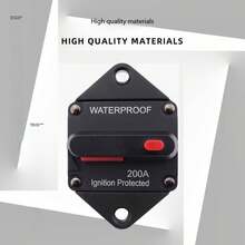 20-200A Circuit Breaker, 12V-48V DC Fuse Inverter With Manual Reset Button, Suitable For Automotive, Truck, RV, Boat, Panel Mount - Fuse Switch - View 8