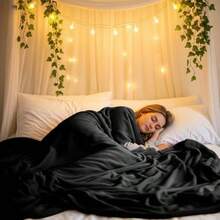 Matrimonial King Size Ultrasuave 400GSM Frazada de Franela Manta Individual Frazada Cómoda y Calientita Cobijas Calientitas Cobertores para Cama Sofá Dormitorio Oficina Viaje ()(Color Negra Matrimonial(200*230cm)) - Multicolor - Ver 8