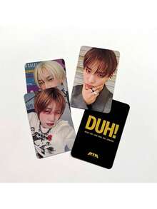 Tarjeta fotográfica P1Harmony DUH - Tarjeta LOMO impresa a doble cara, recubrimiento brillante, álbum oficial de miembros - Esencial para los fanáticos de P1 Harmony, KEEHO, THEO, JIUNG Coleccionables - (Tarjeta fotográfica DUH!), Diseño vibrante, impresión de alta calidad, superficie brillante, regalo de mercancía Kpop - Multicolor - Ver 5