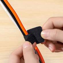 Reusable Cable Organizer Straps, Household Wire Management Hook And Loop Ties - Black - View 7