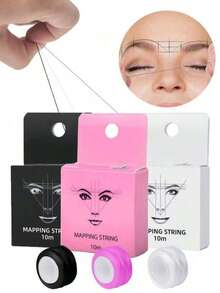 1 PC Of 10m Micro Blading Pigment Ruler, Micro Blading Mapping Thread Eyebrow Pencil Beauty Thread, Micro Needling Brow Semi-Permanent Makeup Tool, Eyeliner Mapping, Brow Positioning Measurement And Dye Thread Tattoo Tools