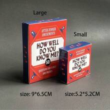 Bộ bài 50 lá, trò chơi gia đình để bàn, chất liệu giấy, trò chơi trí tuệ nhanh và từ ngữ, bài chơi tiệc tùng (kích thước lớn 9*6.5cm), giải trí sau bữa tối - Đỏ - Xem 3
