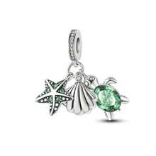 1pc Green Bead Pendant, In Shapes Such As Apple, Avocado, Coconut Tree, Frog, Turtle, Four-Leaf Clover, Etc. It Is Suitable For Your Original Bracelets, Necklaces, Etc. To Showcase Your Individuality Through DIY. - Green - View 25