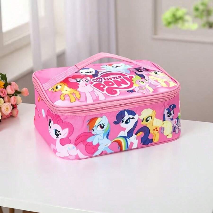 MY LITTLE PONY 1个小马宝莉可爱时尚保温午餐包 - 卡哇伊手提保温袋，采用耐用牛津布和铝箔制成，是学校、办公室、露营和聚会的理想之选 - 彩色 - 查看 1