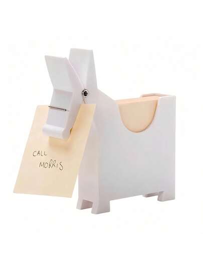 Plastic Memo Box With Desk Organizer, Includes Notepad Dispenser And Pen Holder - PVC Desktop Storage Box, Fits Sticky Note Refills, Suitable For Home Office - Space Saving, Improve Efficiency (Durable Plastic)