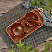 1pc Japanese Style Wooden Handle Coffee Cup, Insulated Tea Cup, Natural Jujube Wood Flat Bottom Drinkware, No Assembly Required, Coffee Cup - Brown - View 10