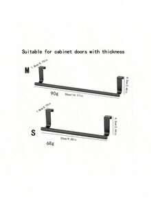 2 piezas/1 pieza Toallero de acero inoxidable, Soporte multiusos para toallas y paños de cocina en el gabinete del baño o la cocina, sin necesidad de perforar