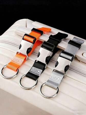 Correas para equipaje de viaje - Correa colgante de viaje portátil, Clip antiperidida, Gancho colgante de bolsa, Hebilla de liberación ajustable del cinturón de del equipaje, Correa de sujeción del equipaje, Correa colgante lateral del equipaje, Correa de transporte práctica para exteriores, Adecuada para viajes por carretera, vuelta al colegio, artículos esenciales de viaje, artículos esenciales de camping