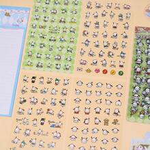 Sanrio 4pcs/Pack Cute Series Transparent Waterproof Pet Handbook Sticker, Cute Cartoon Animal Handbook Diary Decoration, Mobile Phone Case Decoration, Home Decoration, Assorted Styles - Multicolor - View 11