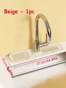 1pc Faucet Splash Guard Silicone Mat, Can Be Used As Dish Drying Mat And Soap Holder, Trimmable For Sink, Bathroom Vanity, Kitchen Countertop, Great Kitchen Tool And Ideal Gift For Valentine's Day And New Year