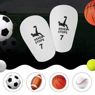 1 Pair Mini No.7 Football Training Shin Guards, Comfortable, Durable And Reusable