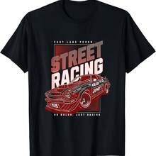 Camiseta de coche de carreras callejeras- - Negro - Ver 1