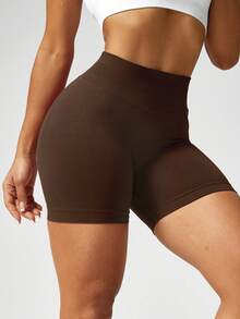 NcmRyu 2pcs Women's High Waist Slimming Lifting Yoga Pants For Fitness, Outdoor Sports Summer - 摩卡棕 - 查看 4