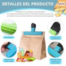 SUIOO 18 Piezas Clips para Bolsas de Alimentos con Imán - Pinzas Herméticas Grandes Mejoradas para Bocadillos Café y Patatas Fritas - Multicolor Resistente para Cocina Viajes y Oficina - Multicolor - Ver 2