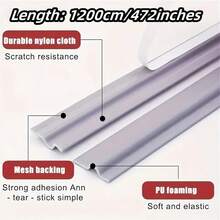 1卷防风雨自粘窗户密封条 - 塑料防水、防风、隔音胶带，用于防风、防尘、防雨和降噪，472英寸 - 1200cm/472inch - 查看 3