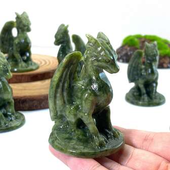 Escultura de Dragão Voador em Pedra de Alta Qualidade (1 unidade), Escultura em Cristal Natural, Joia com Pedras Preciosas, Glitter, Cristal de Cura, Presente de Aniversário, Presente para Mulheres, Presente para Namorada, Presente de Halloween, Presente de Natal, Decoração para Casa, Decoração para Festas, Decoração de Cenários, Decoração de Mesa, Ornamentos de Cristal, Decoração de Mesa.