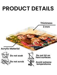 1个定制卡通风格亚克力照片冰箱贴 - 照片人像冰箱贴