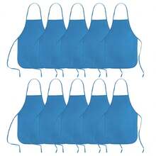 10pcs Polka Dot Aprons, Suitable For Children, Teens And Artists - Durable Non-Woven Fabric, Perfect For Classroom, Kitchen, Crafts And Party Activities, Children's Art Supplies, Craft Aprons, Fun Design, Easy Care - Multicolor - View 10