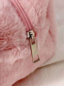 1 件装毛绒化妆包，女孩适用 - 多功能旅行收纳包，可装化妆品、首饰和洗漱用品 | 波西米亚风圣诞礼物，冬季生日礼物 - 彩色 - 查看 8