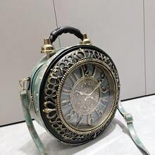Dancing Engine Funny Clock-Shaped Bag Luxury Designer Purses And Handbags Shoulder Bags Women's Round Bag Pu Leather Woman's Bag - Multicolor - View 8