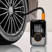 Pulsovital Compresor de Aire Portátil Inalámbrico 150 PSI | Inflador Rápido 4x + Pantalla Digital | Luz LED Emergencia | Batería Recargable | Ideal para Coches, Motos, Bicicletas y Balones | Diseño Compacto y Ligero - Negro - Ver 8